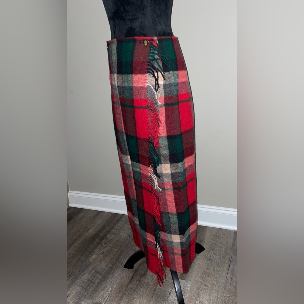 Vintage Eddie Bauer Plaid Wool Skirt